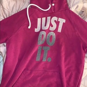 Pink nike hoodie size medium